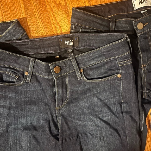 Lot of 3 pairs of Paige Jeans size 26 Verdugo ankle & skyline skinny - Picture 3 of 6
